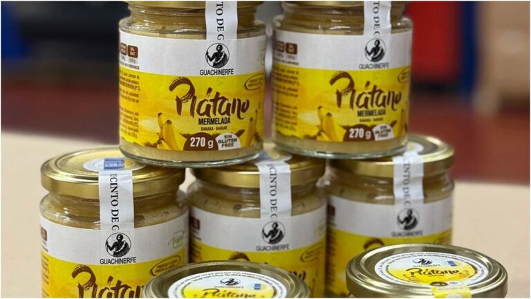 Marmellata di plátano de Canarias artigianale e vegana prodotta a Tenerife da Mojos Guachinerfe
