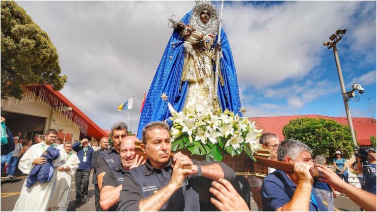 La Virgen de Candelaria, patrona delle Canarie, visita il carcere Tenerife II a El Rosario