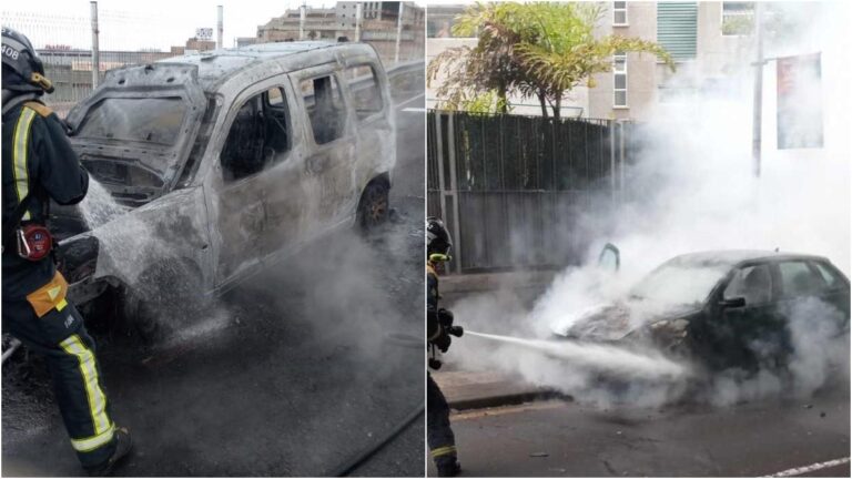 Due auto in fiamme a Santa Cruz de Tenerife senza feriti, incendio in casa a Granadilla de Abona