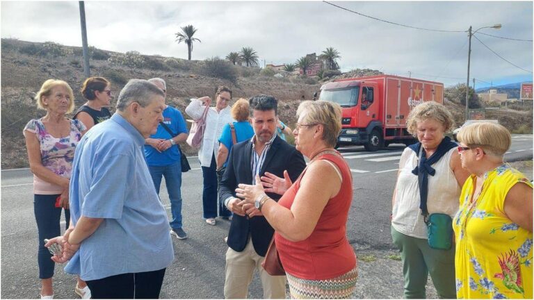 Las Perreras a Las Palmas de Gran Canaria senza marciapiedi proposti espropri verso Tamaraceite