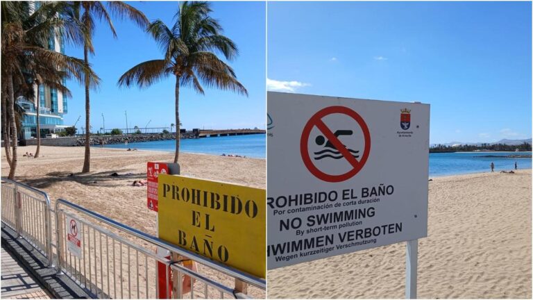 El Reducto ad Arrecife vietato il bagno da 7 giorni per sversamento fecale con ordinanza comunale