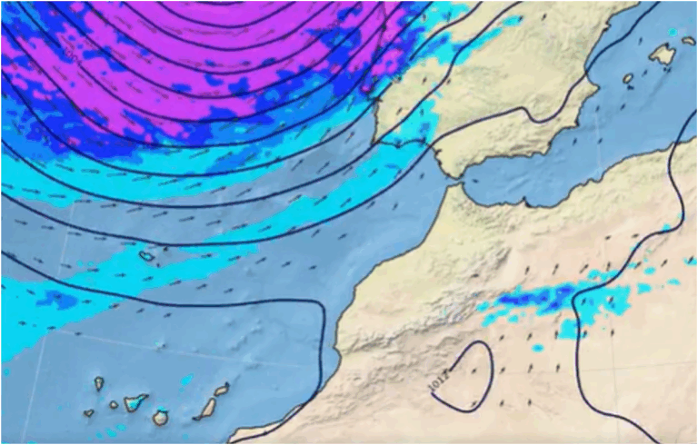 Previsioni meteo Aemet: piogge persistenti alle Canarie da mercoledì e temperature stabili