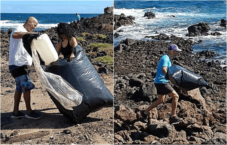 Ad Antigua, Fuerteventura, i volontari di Limpiaventura ripuliscono la costa di Jacomar dai rifiuti
